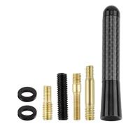 CJMUQHEHH Antenne Auto Courte Universelle 8 cm, Mini Premium, Noir, FM/AM, 2 Canaux