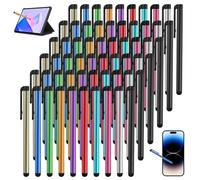 CJMUQHEHH Lot de 60 stylets pour tablette - Compatibles avec toutes les tablettes, smartphones, iPad, iPhone, Samsung, Windows - Stylet tactile - 10 couleurs