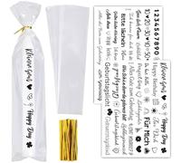 CJQRL 2 Pièces Tatouage de Bougie avec 50 Sachets de Bougies, Autocollants pour Bougies, Autocollants Statiques avec Motifs Festifs, Décoration de Bougies, Autocollants de Bougies, Film de Bougie.