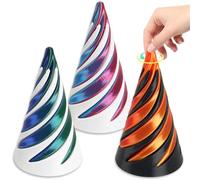 CJQRL 3 Pièces 3D Imprimé Spiral Cone Fidget Toy, Impossible Cone, Objet Anti Stress, Anxietys Relief Toy, Rotating Cone Fingertip Toy, Stress Relief décorations de Bureau pour Enfants et Adultes
