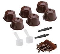 CJQRL 6 Pièces Dosettes de Café Réutilisables, Capsule Café Réutilisable pour Dolce Gusto Reutilisable Capsules Café pour Dolce Gusto Rechargeables Écologique