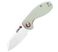 CJRB Maileah Pocket Knife with 2.39" AR-RPM9 Powder Steel Blade with G10 Handle EDC Pocket Knife for Men Ideal for Outdoor Survival Camping Hunting, 1918 Natural Green