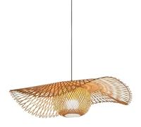 CJSLXGBL Luminaires Suspendus en Bambou Tressé À La Main, Style Bohème, Douille E27, Suspension Vintage, Lustre, Abat-Jour De Style Bord De Mer, Idéal pour Salle À Manger, Îlot De Cuisine, Couloir