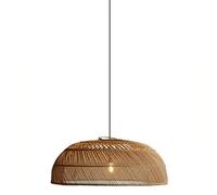CJSLXGBL Lustre en Rotin, Luminaire Suspendu Bohème Tissé À La Main, Abat-Jour en Forme De Dôme pour Salle À Manger, Îlot De Cuisine, Chambre, Hall D'entrée Ou Couloir