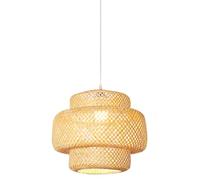 CJSLXGBL Suspension De Plafond en Bambou Tissé À La Main, Luminaire Bohème Vintage, Luminaires Suspendus Côtiers, Plafonnier Rustique, Suspension E27, Éclairage Suspendu pour Chambre, Salle À Manger