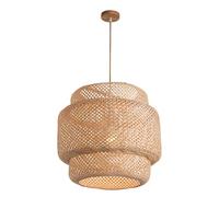CJSLXGBL Suspension en Bambou Tressé, Luminaire Suspendu en Osier, Lustre Bohème Tissé À La Main De Style Chinois, Lampe Suspendue Rétro en Bambou, pour Salle À Manger Ou Îlot De Cuisine