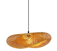 CJSLXGBL Suspension en Bambou Tressé, Luminaire Suspendu en Osier, Lustre Bohème Tissé À La Main De Style Chinois, Lampe Suspendue Rétro en Bambou, pour Salle À Manger Ou Îlot De Cuisine