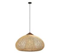 CJSLXGBL Suspension en Osier E27, Abat-Jour en Rotin Tressé, Style Industriel Bohème, Idéale pour Le Salon Ou L'îlot De Cuisine