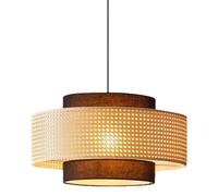 CJSLXGBL Suspension en Rotin Tressé, Luminaire Suspendu en Osier, Lustre Bohème Tissé À La Main De Style Chinois, Lampe Suspendue Rétro en Bambou, pour Salle À Manger, Îlot De Cuisine Ou Chambre