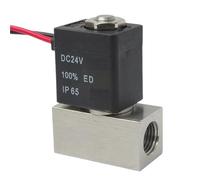 CJTWNBIO Électrovanne en Acier Inoxydable BYM21-T 316 d'ozone à Action directe au toluène et méthanol résistante la Corrosion(BYM2115-06T-DC12V)