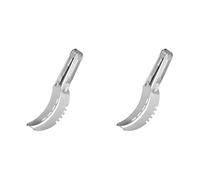 CJTWNBIO Trancheuse à pastèque en Acier Inoxydable, sûre et Efficace, avec poignée antidérapante, Coupe-Fruits, Outils for Fruits(2PCS Silver)