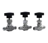 CJTWNBIO Vanne Papillon à Aiguille coudée en Acier Inoxydable 316L, 1/4", 3/8", 1/2" BSP NPT Femelle/mâle(3000psi M-M M14x1.5)