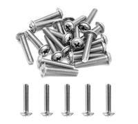 Cjueiom Lot de 20 vis M4 pour poignée de porte, vis M4 x 18 mm, vis de poignée en acier inoxydable 304, vis cruciformes pour cuisine, chambre à coucher, tiroir, placard, poignées de placard