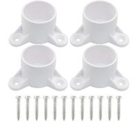 Cjueiom Lot de 4 capuchons de pieds de meubles en PVC de 2,5 cm, bride de tuyau en PVC pour étagères, pieds de rangement et projets de bricolage, matériel de montage pour une installation sécurisée