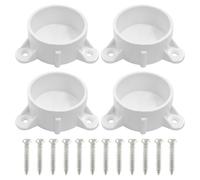 Cjueiom Lot de 4 capuchons de pieds de meubles en PVC de 5,1 cm, bride de tuyau en PVC pour étagères, pieds de rangement et projets de bricolage, matériel de montage pour une installation sécurisée