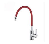 CJVIHVVAY Gel de silice Nez n'importe Quelle Direction Robinet Cuisine Rotatif mélangeur d'eau Froide et Chaude Torneira Cozinha à poignée Unique(Rosso)