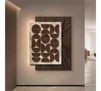 CJWKXQOL Applique Murale LED 3D Art Relief Moderne, Télécommande, Lampe Murale Design pour Entrée, Couloir, Salon, Décoration Murale Minimaliste Beige(C-Brown,95 * 120cm/37.4 * 47.2in)