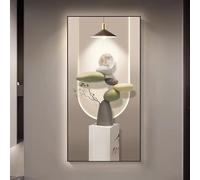CJWKXQOL Art Mural LED 3D Pierres Empilées, Décoration Murale Lumineuse avec Télécommande, Déco Moderne pour Entrée, Couloir, Salon(D-Gray,60 * 120cm/23.6 * 47.2in)