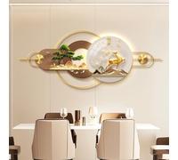 CJWKXQOL Décoration Murale 3D LED avec Cerf & Pin, Sculpture Lumineuse Moderne avec Télécommande, Grand Tableau Lumineux pour Salon, Entrée, Couloir(C-Yellow,200 * 70cm/78.7 * 27.5in)