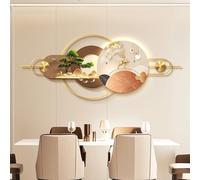 CJWKXQOL Décoration Murale 3D LED avec Cerf & Pin, Sculpture Lumineuse Moderne avec Télécommande, Grand Tableau Lumineux pour Salon, Entrée, Couloir(D-Yellow,160 * 60cm/63 * 23.6in)