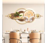 CJWKXQOL Décoration Murale 3D LED avec Cerf & Pin, Sculpture Lumineuse Moderne avec Télécommande, Grand Tableau Lumineux pour Salon, Entrée, Couloir(J-Yellow,200 * 70cm/78.7 * 27.5in)