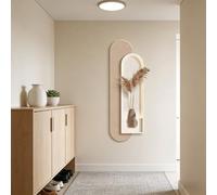 CJWKXQOL Décoration murale LED 3D avec télécommande - Décoration moderne en herbe de la pampa - Applique murale minimaliste bohème pour entrée, couloir, salon (B-beige, 60 x 180 cm)