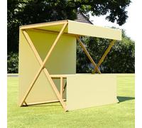 CJWKXQOL Kiosque de Marché en Bois avec Auvent | Structure mobile pour marchés de producteurs, événements éphémères en extérieur(2,150*200cm/59.1*78.7in)