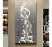 CJWKXQOL Lampe décorative Murale LED 3D Arbre Stellaire et Cerfs - Décoration Murale Moderne avec télécommande, pour Salon, entrée, Couloir(G-Gray,90 * 180cm/35.4 * 71in)