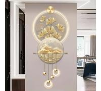CJWKXQOL Lampe décorative Murale LED 3D Feuilles de Ginkgo et Montagne - Décoration Murale Moderne avec télécommande, pour Salon, entrée, Couloir(C-Yellow,80 * 176cm/31.5 * 69.3in)