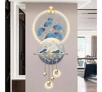 CJWKXQOL Lampe décorative Murale LED 3D Feuilles de Ginkgo et Montagne - Décoration Murale Moderne avec télécommande, pour Salon, entrée, Couloir(A-Blue,80 * 176cm/31.5 * 69.3in)