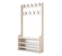 CJWKXQOL Meuble d'entrée Vestiaire, Chaussure et Porte Manteau, Console avec Rangement à Chaussures, pour Couloir, Salon, Chambre(White,68x30x180cm)