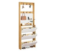 CJWKXQOL Meuble d'entrée Vestiaire, Ensemble de Garde Robe d'entrée, Vestiaire et Chaussures, pour Couloir, Salon, Chambre à(Natural,80x17x213cm)