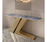 CJWKXQOL Table Console étroite, Table Basse derrière Le canapé, Tables Console Longueur Moderne pour Entrée, Couloir, Salon, Hall d'entrée(Blue Gold,39.4x11.8x31.5in)