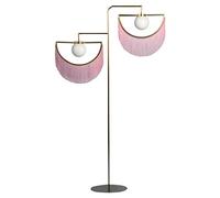 CJWQQ Lampadaires 180cm de Haut lampadaire avec Support en Acier doré macramé Frange Rose Simple Gland Salon lampadaire créatif 2 lumières éclairage intérieur lampadaires