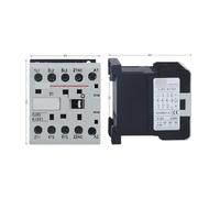 CJX2-K 220V 50/60Hz 6A 9A 12A AC Contactor Din Rail 3P 3main 1NO/3main 1NC Coil Voltage EKFBQBGW(CJX2-K-1201)