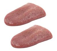 CJZZ Fausse Langue，2 Pièces Fausse Langue Réaliste，Fausse Langue Extensible, Accessoires De Langue Artificielle Terrible Réaliste，Accessoires pour Le Poisson d'Avril Et Les Farces d'halloween