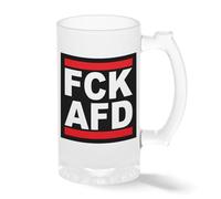 CK AFD Kaffeetasse - Gegen Rechts Anti-Faschismus Protest Tasse - Politisches Statement Geschenk Bière transparente Tasse Stein 0.5L