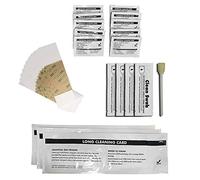 CK-F89200 Kit de nettoyage pour imprimante de cartes d'identité pour Hdp5000, lot de 10 cartes de nettoyage adhésives, 10 lingettes de nettoyage, 4 tampons de nettoyage et 3 longues cartes de
