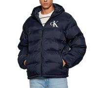 CK JEANS Ls Nylon Monogram Puffer JKT Lv04rd528g Vestes, Blue (Dark Sapphire), XL Homme