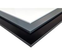 ck-platex24 Plaque rigide en PVC - 1 à 10 mm - Noir/blanc/gris Trovidur® - Plaque en plastique Vekaplan® (1, blanc, 495 x 495 x 10 mm)