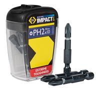 CK Tools T4560 PH2LD10 Bleu Acier Impact Embout Tournevis 50mm PH2 Boîte De 10