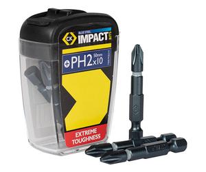 CK Tools T4560 PH2LD10 Bleu Acier Impact Embout Tournevis 50mm PH2 Boîte De 10