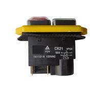 CK21 interrupteur à bouton-poussoir électromagnétique étanche 4 broches interrupteurs clé marche-arrêt 125V/250V 16 A