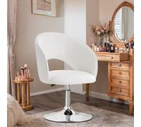 Ckaff Tabouret de bar, chaise de maquillage, chaise lounge, chaise de cocktail, hauteur réglable, en velours rembourré, avec accoudoirs, pour salon, salle à manger et chambre
