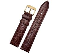 CKAKZTPTEV Bracelet de montre en cuir for homme, barre à ressort à dégagement rapide(Brown 3 rose gold buckle,12mm)