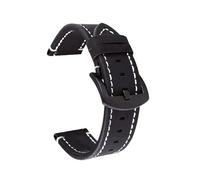 CKAKZTPTEV Bracelet de montre unisexe en cuir vintage à changement rapide(Black,18mm)