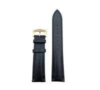 CKAKZTPTEV Bracelet de montre unisexe en cuir vintage à changement rapide(Black-golden,22mm)