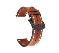 CKAKZTPTEV Bracelet de montre unisexe en cuir vintage à changement rapide(BROWN,18mm)