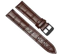CKAKZTPTEV Bracelet de montre vintage en cuir brossé à dégagement rapide avec boucle en acier inoxydable(Brown-B,24mm)