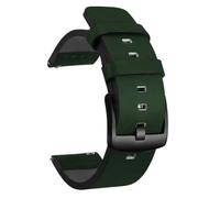 CKAKZTPTEV Bracelet de rechange vintage en cuir for homme et femme(Green Black,24mm)
